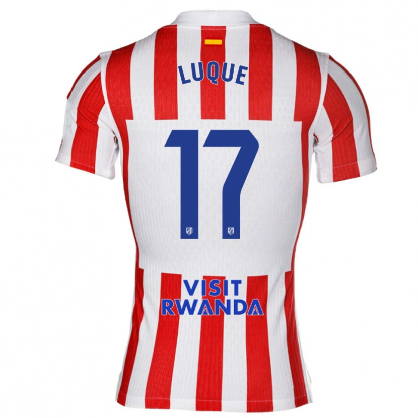 DanxenレディースIker Luque#17赤白ホームシャツ2025/26ジャージーユニフォーム