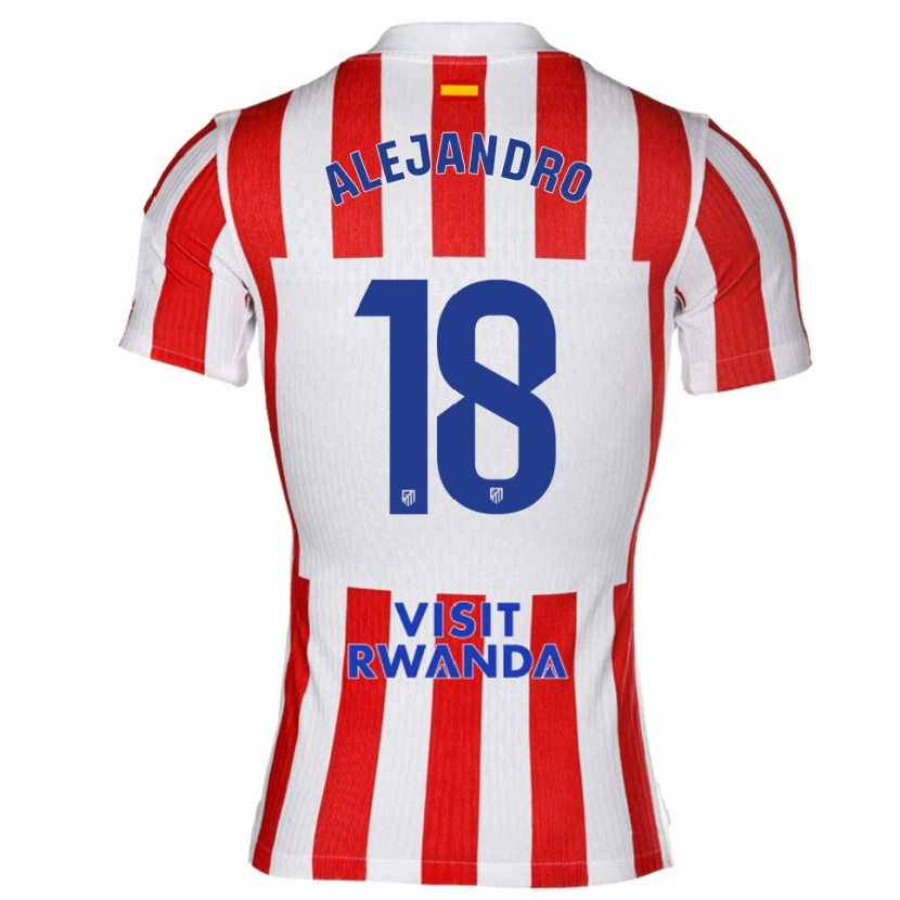 DanxenレディースAlejandro López#18赤白ホームシャツ2025/26ジャージーユニフォーム