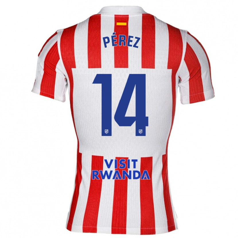 DanxenレディースDiego Pérez#14赤白ホームシャツ2025/26ジャージーユニフォーム