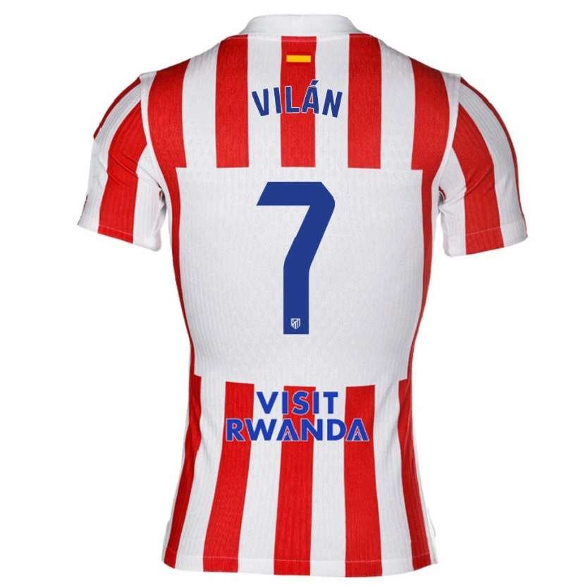 DanxenレディースDavid Vilán#7赤白ホームシャツ2025/26ジャージーユニフォーム