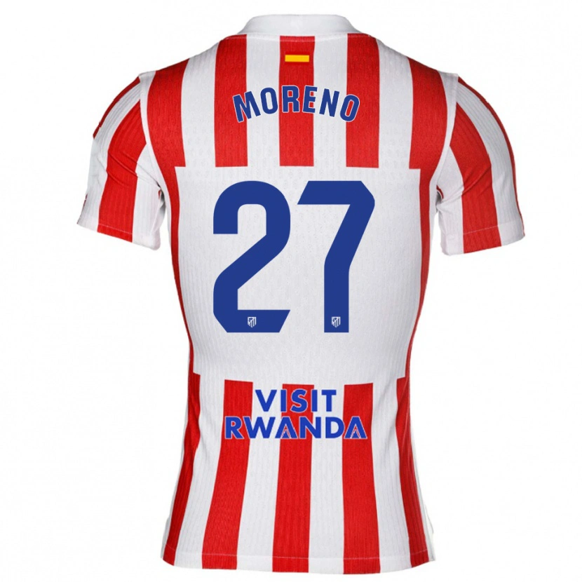 DanxenレディースEmma Moreno#27赤白ホームシャツ2025/26ジャージーユニフォーム
