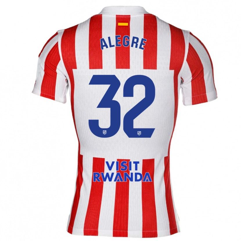DanxenレディースJuan Alegre#32赤白ホームシャツ2025/26ジャージーユニフォーム