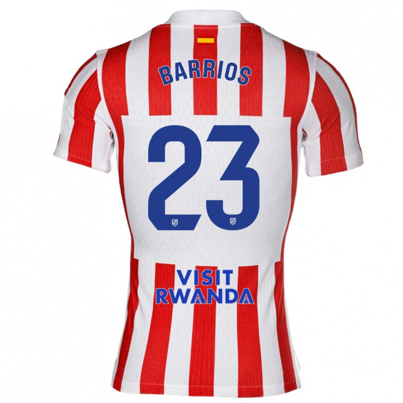 DanxenレディースJesus Barrios#23赤白ホームシャツ2025/26ジャージーユニフォーム