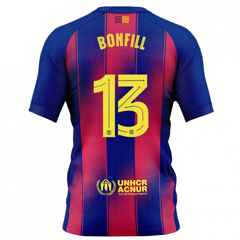 DanxenレディースMax Bonfill#13青赤ホームシャツ2025/26ジャージーユニフォーム