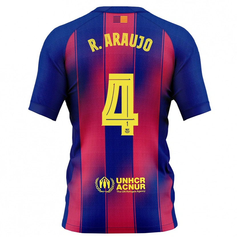 Danxenレディースロナルド・フェデリコ・アラウージョ・ダ・シルバ#4青赤ホームシャツ2025/26ジャージーユニフォーム