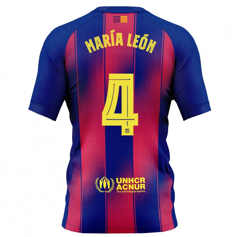 Danxenレディースマピ・レオン#4青赤ホームシャツ2025/26ジャージーユニフォーム
