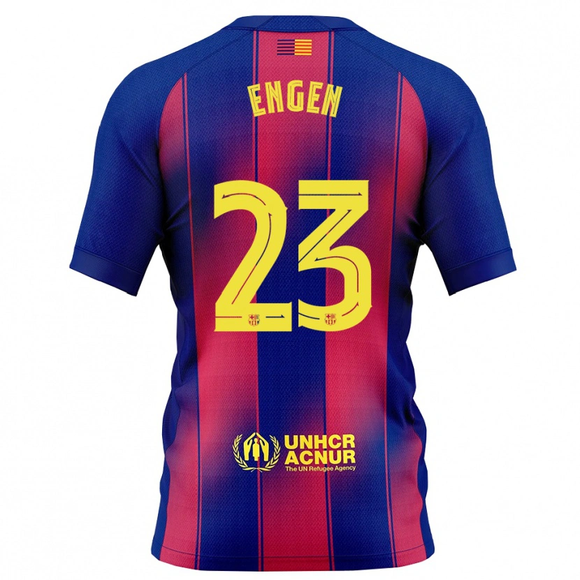 Danxenレディースイングリッド・エンゲン#23青赤ホームシャツ2025/26ジャージーユニフォーム