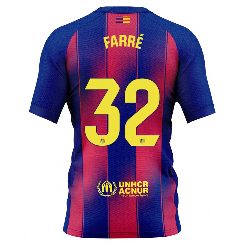 DanxenレディースLandry Farré#32青赤ホームシャツ2025/26ジャージーユニフォーム