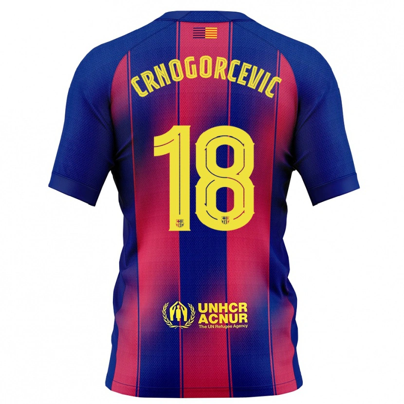 Danxenレディースアナ-マリア・クルノゴルチェビッチ#18青赤ホームシャツ2025/26ジャージーユニフォーム