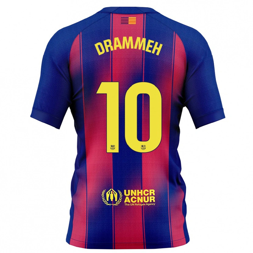 DanxenレディースAlieu Drammeh#10青赤ホームシャツ2025/26ジャージーユニフォーム
