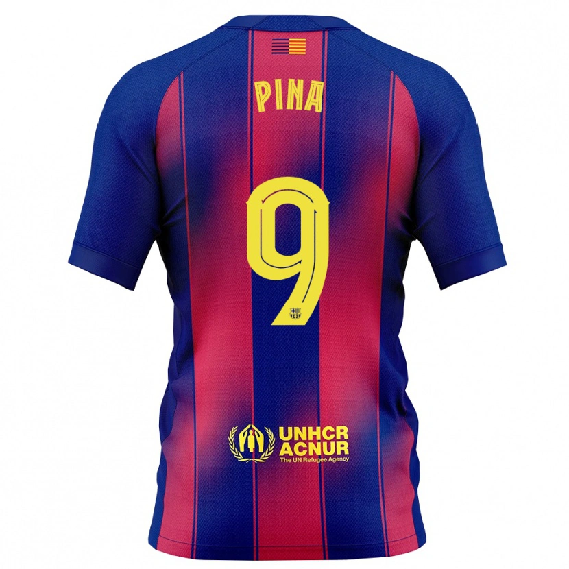 Danxenレディースクラウディア・ピナ#9青赤ホームシャツ2025/26ジャージーユニフォーム