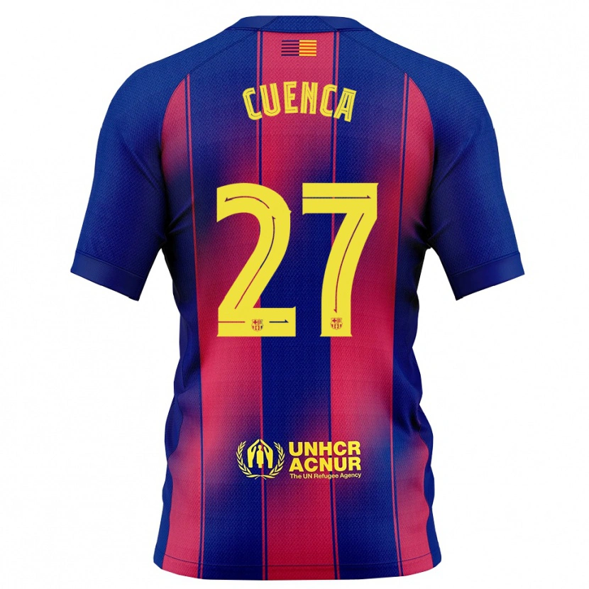 Danxenレディースアンドレス・クエンカ#27青赤ホームシャツ2025/26ジャージーユニフォーム