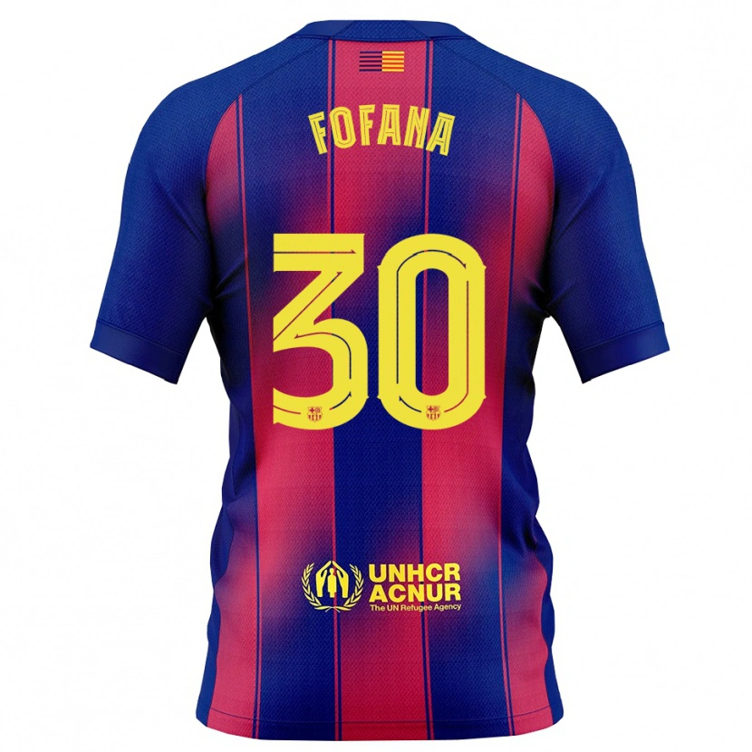 Danxenレディースヌウ・フォファナ・ディアラスバ#30青赤ホームシャツ2025/26ジャージーユニフォーム