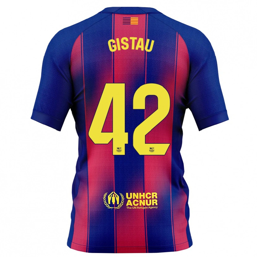 DanxenレディースÒscar Gistau#42青赤ホームシャツ2025/26ジャージーユニフォーム