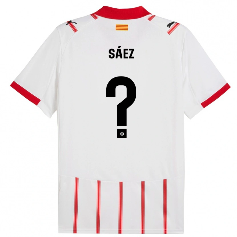 DanxenレディースDavid Sáez#0白赤ホームシャツ2025/26ジャージーユニフォーム