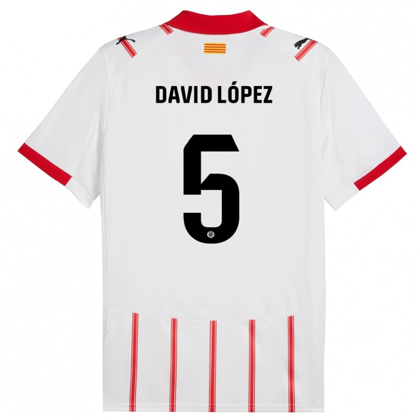 Danxenレディースダビド・ロペス#5白赤ホームシャツ2025/26ジャージーユニフォーム