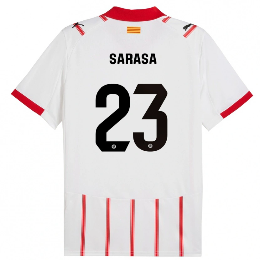 Danxenレディースハビエル・サラサ#23白赤ホームシャツ2025/26ジャージーユニフォーム