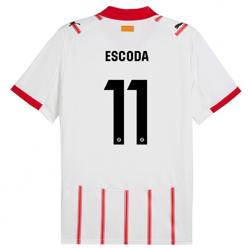 DanxenレディースDavid Escoda#11白赤ホームシャツ2025/26ジャージーユニフォーム
