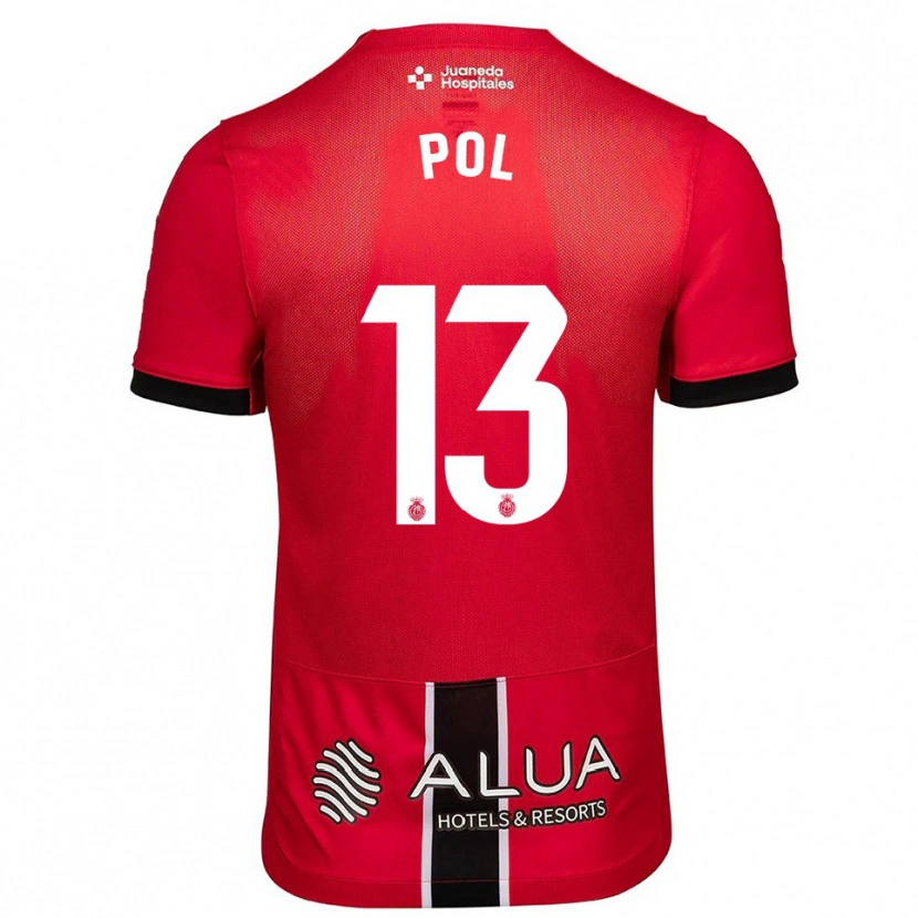 DanxenレディースJoan Pol#13赤黒ホームシャツ2025/26ジャージーユニフォーム