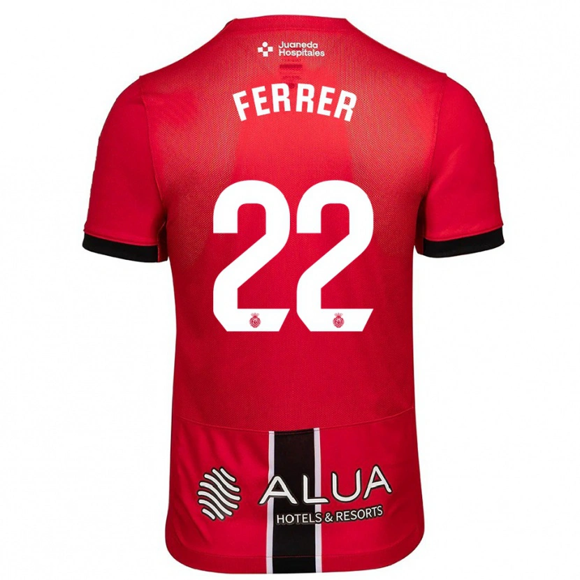 DanxenレディースDavid Ferrer#22赤黒ホームシャツ2025/26ジャージーユニフォーム