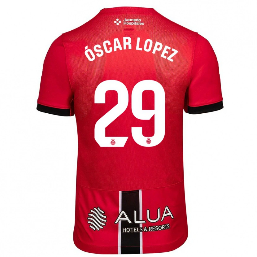 DanxenレディースÓscar López#29赤黒ホームシャツ2025/26ジャージーユニフォーム