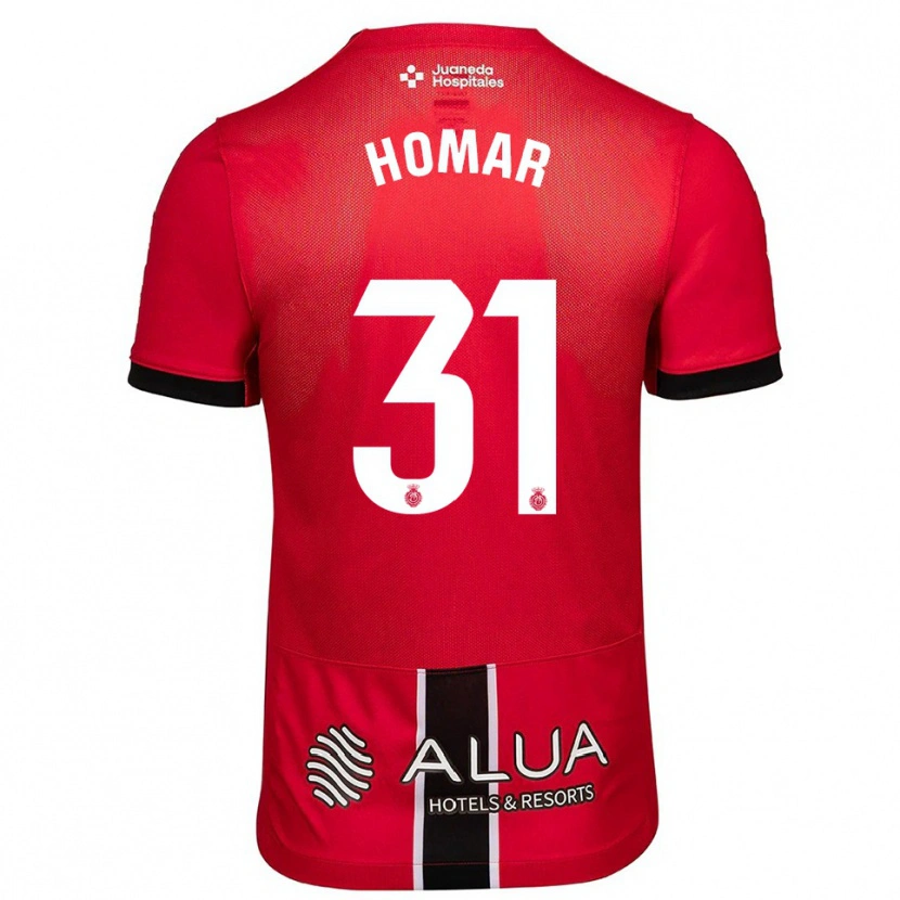 DanxenレディースGaspar Homar#31赤黒ホームシャツ2025/26ジャージーユニフォーム