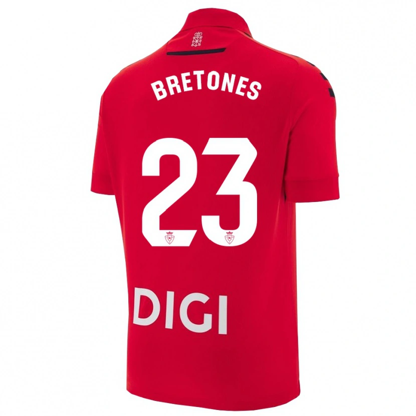 DanxenレディースAbel Bretones#23赤黒ホームシャツ2025/26ジャージーユニフォーム