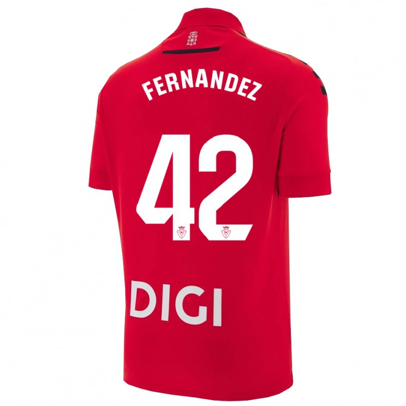 DanxenレディースRafa Fernández#42赤黒ホームシャツ2025/26ジャージーユニフォーム