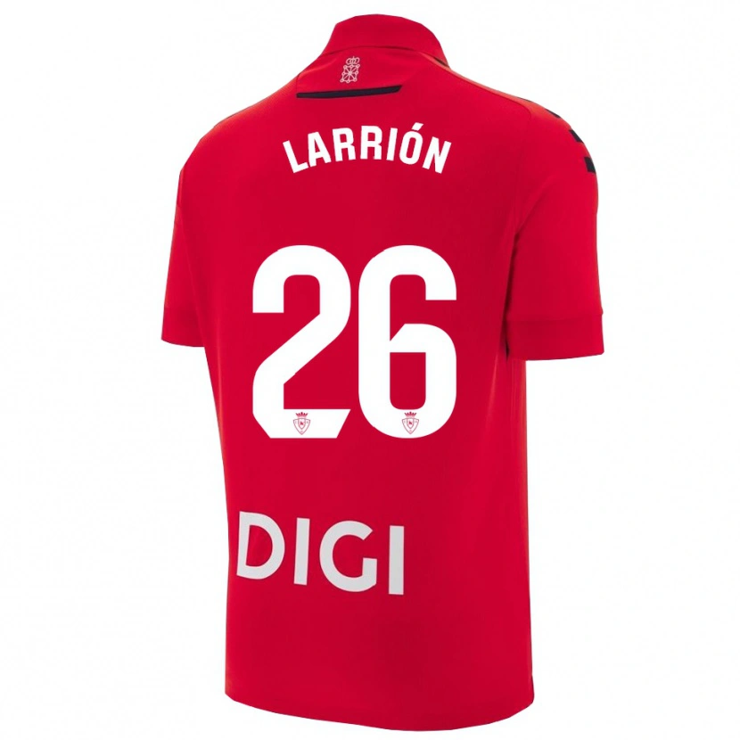 DanxenレディースAsier Larrión#26赤黒ホームシャツ2025/26ジャージーユニフォーム