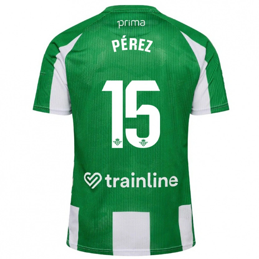 DanxenレディースÁlex Pérez#15緑白ホームシャツ2025/26ジャージーユニフォーム