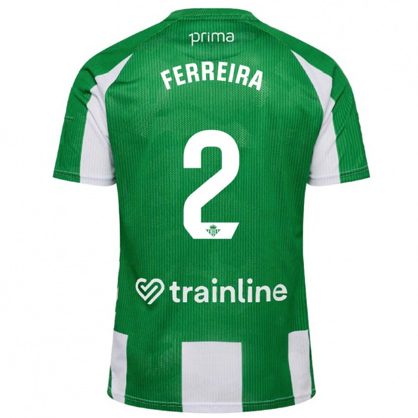 DanxenレディースKilian Ferreira#2緑白ホームシャツ2025/26ジャージーユニフォーム