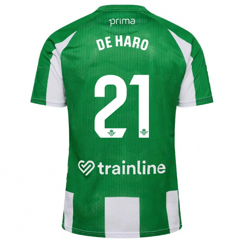 DanxenレディースAlberto De Haro#21緑白ホームシャツ2025/26ジャージーユニフォーム