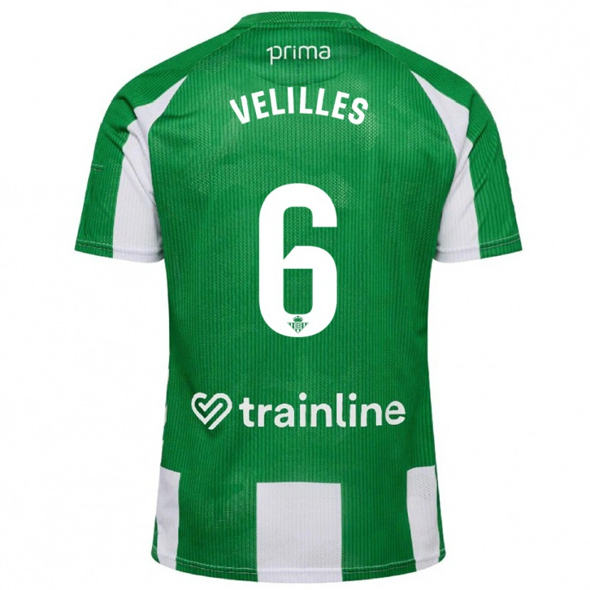 DanxenレディースLuis Velilles#6緑白ホームシャツ2025/26ジャージーユニフォーム