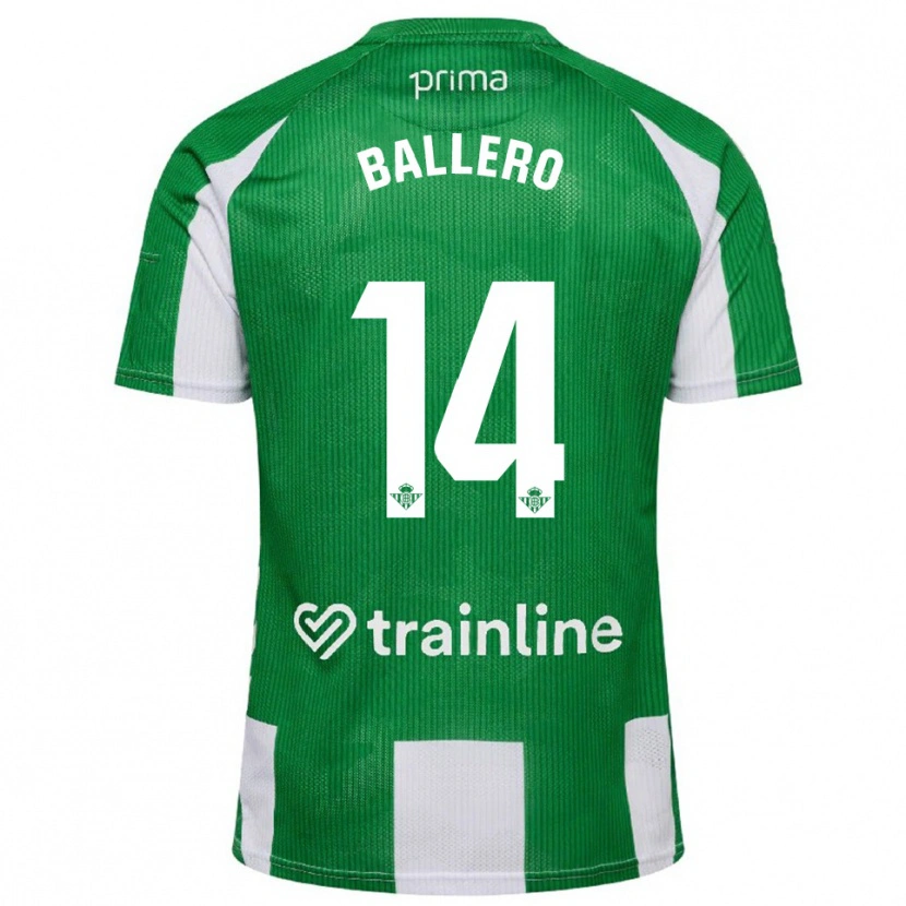 DanxenレディースSander Ballero#14緑白ホームシャツ2025/26ジャージーユニフォーム