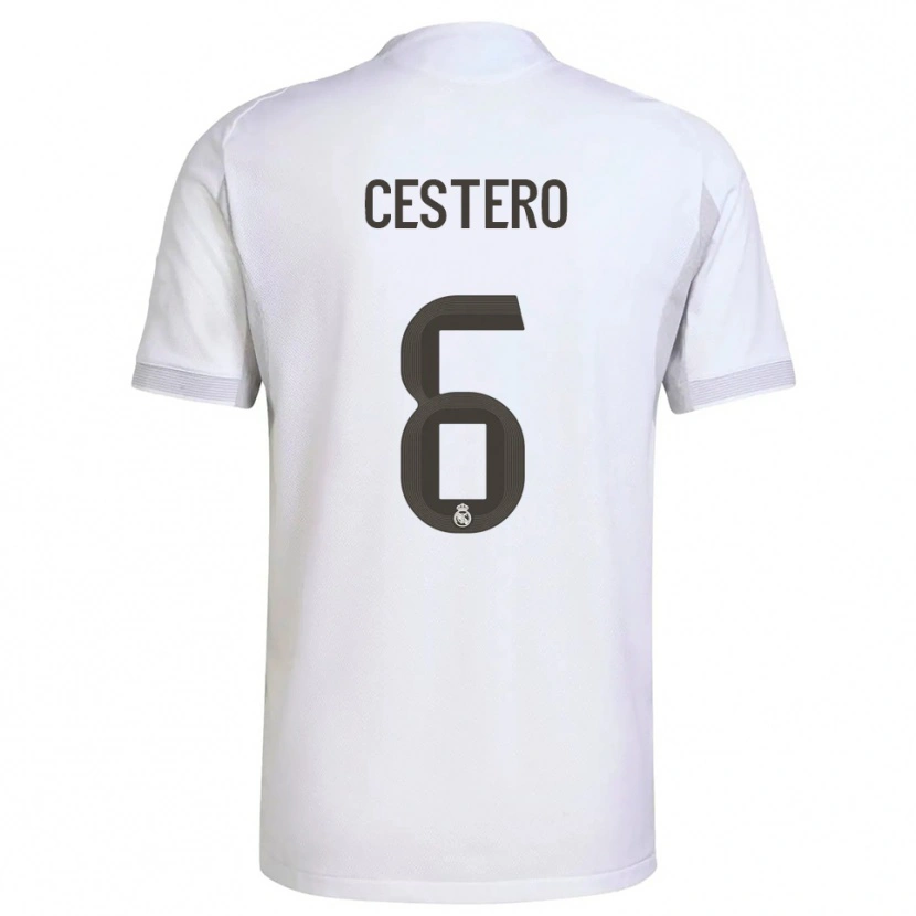DanxenレディースJorge Cestero#6白黄ホームシャツ2025/26ジャージーユニフォーム