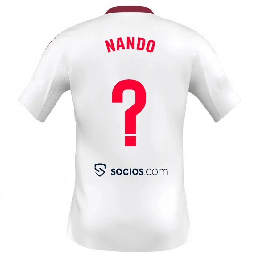 DanxenレディースNando Sánchez#0白赤ホームシャツ2025/26ジャージーユニフォーム