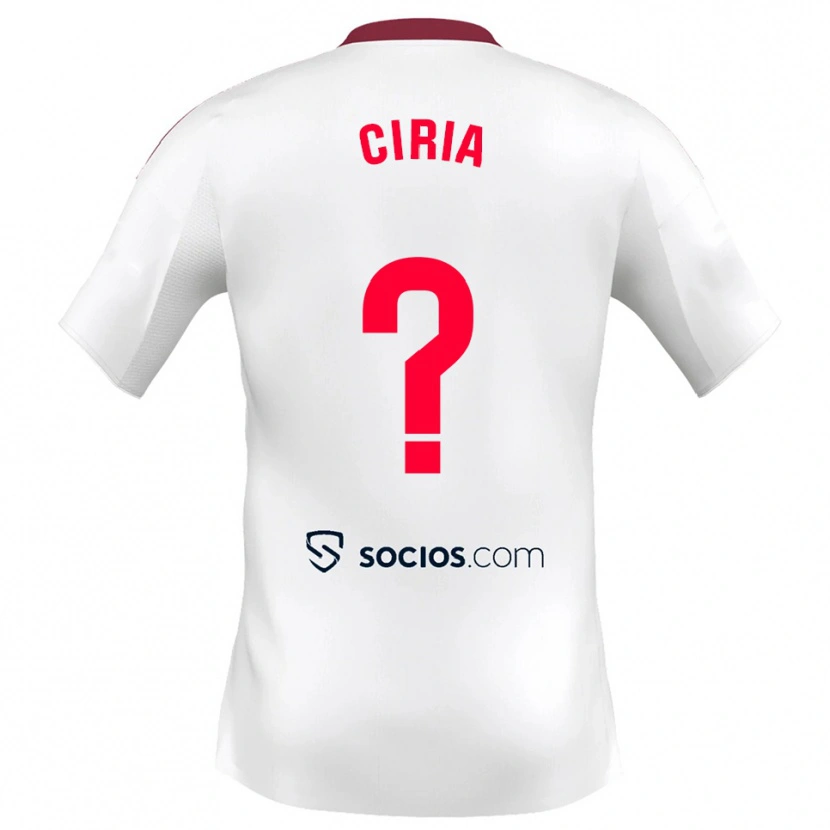 DanxenレディースAlexis Ciria#0白赤ホームシャツ2025/26ジャージーユニフォーム