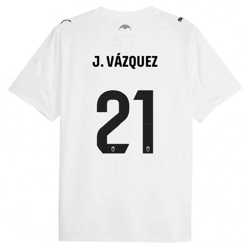 Danxenレディースヘスス・バスケス#21白黒ホームシャツ2025/26ジャージーユニフォーム