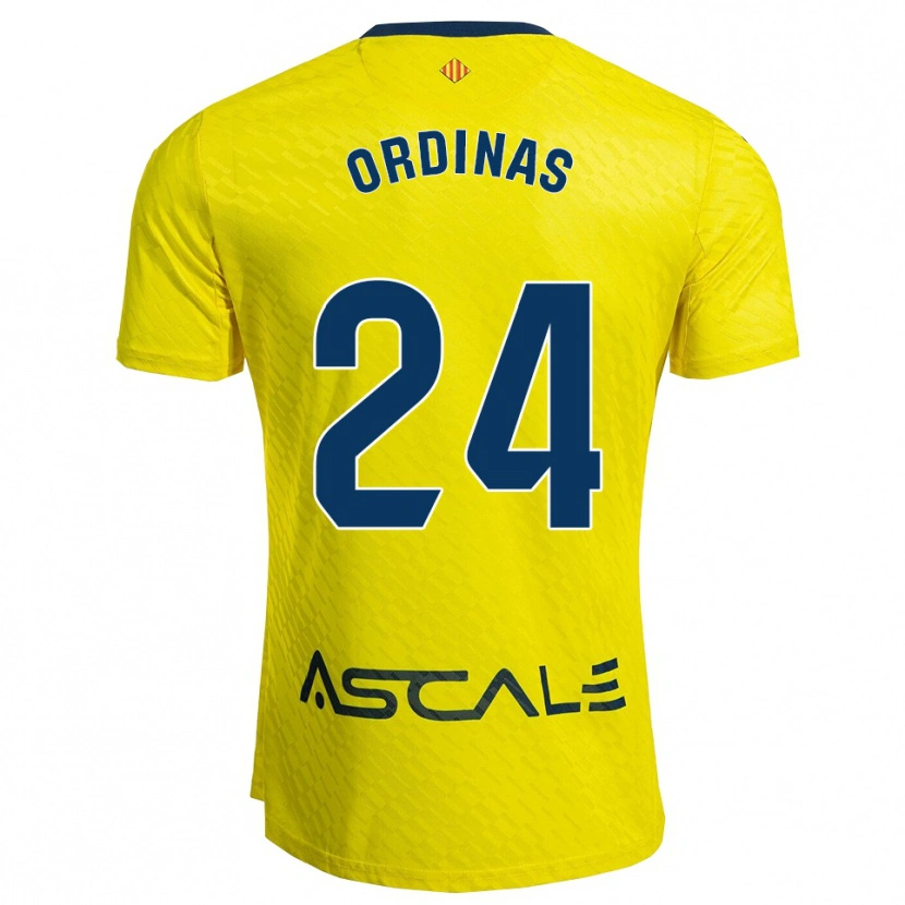 DanxenレディースAndreu Ordinas#24黄紺ホームシャツ2025/26ジャージーユニフォーム