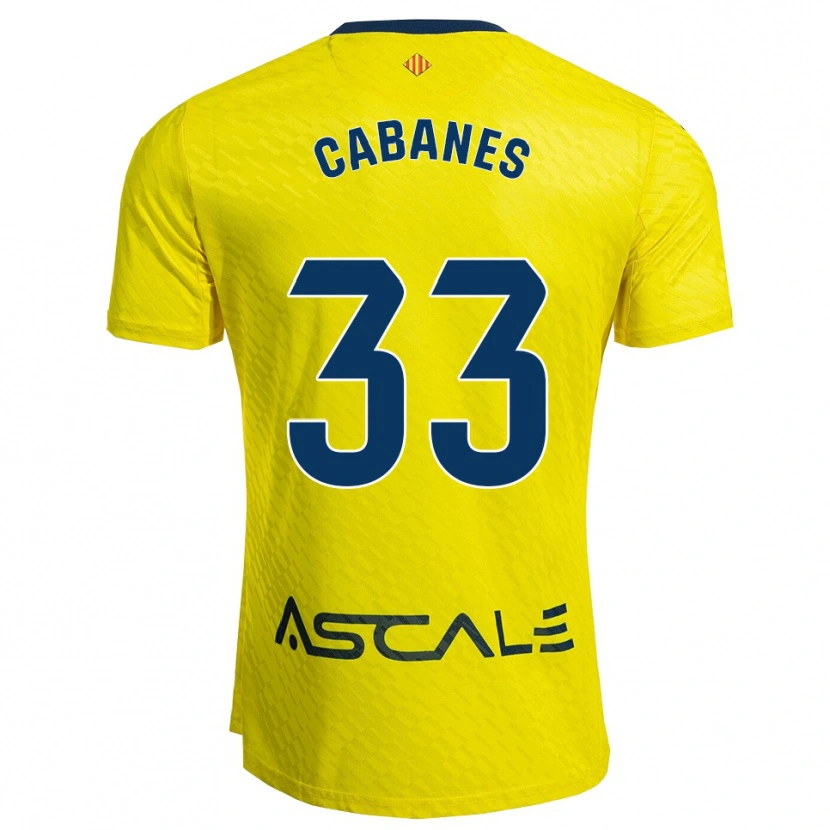 DanxenレディースPau Cabanes#33黄紺ホームシャツ2025/26ジャージーユニフォーム