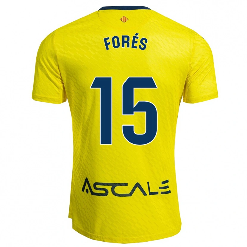 DanxenレディースArnau Forés#15黄紺ホームシャツ2025/26ジャージーユニフォーム