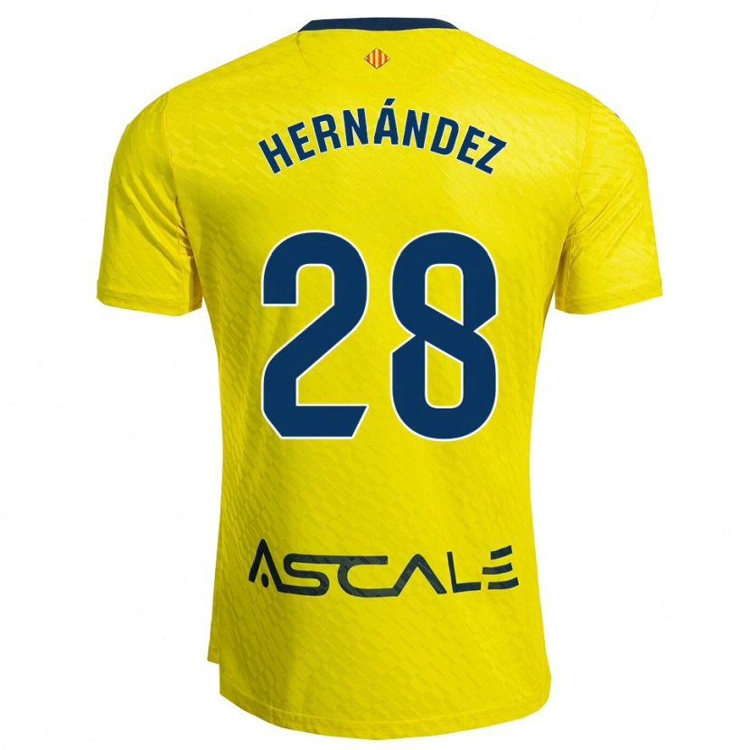 Danxenレディースジェラール・エルナンデス#28黄紺ホームシャツ2025/26ジャージーユニフォーム