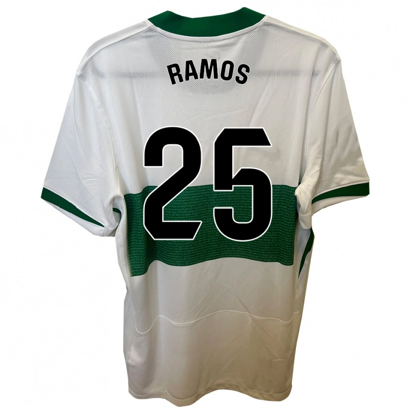 DanxenレディースAlejandro Ramos#25白緑ホームシャツ2025/26ジャージーユニフォーム