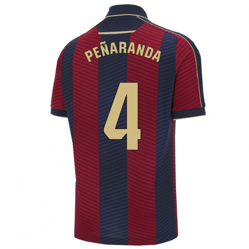 DanxenレディースCarlos Peñaranda#4赤紺ホームシャツ2025/26ジャージーユニフォーム