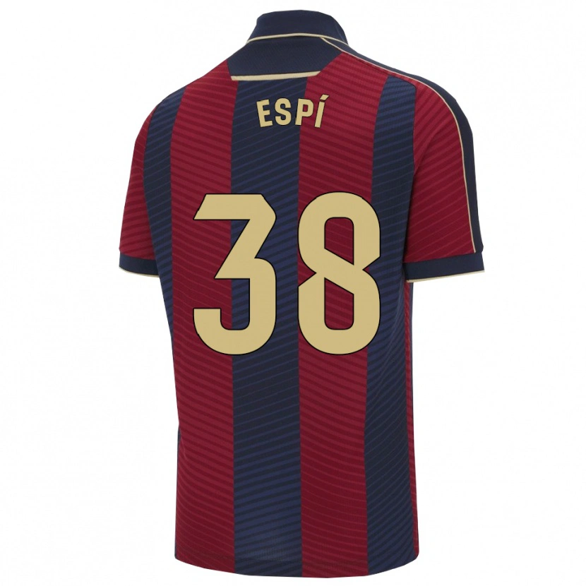 DanxenレディースCarlos Espí#38赤紺ホームシャツ2025/26ジャージーユニフォーム