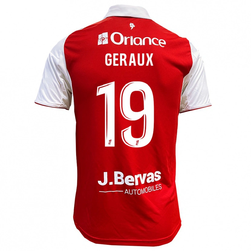 DanxenレディースNoan Geraux#19赤白ホームシャツ2025/26ジャージーユニフォーム