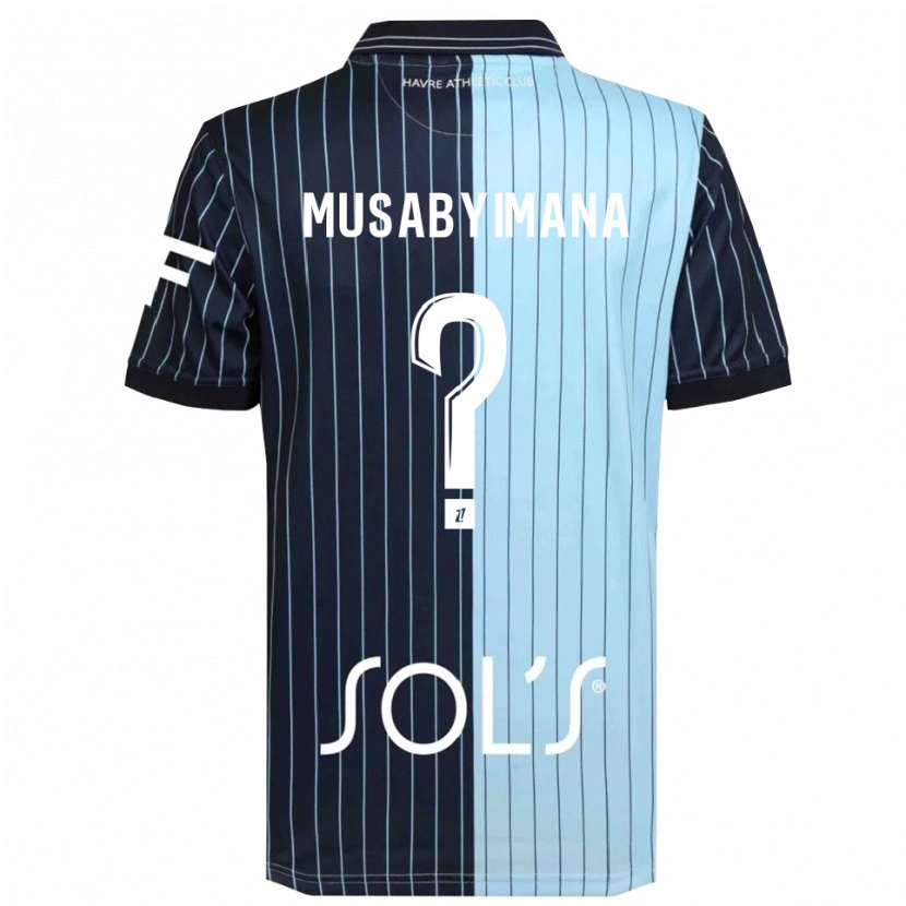 DanxenレディースThierry Musabyimana#0紺空色ホームシャツ2025/26ジャージーユニフォーム