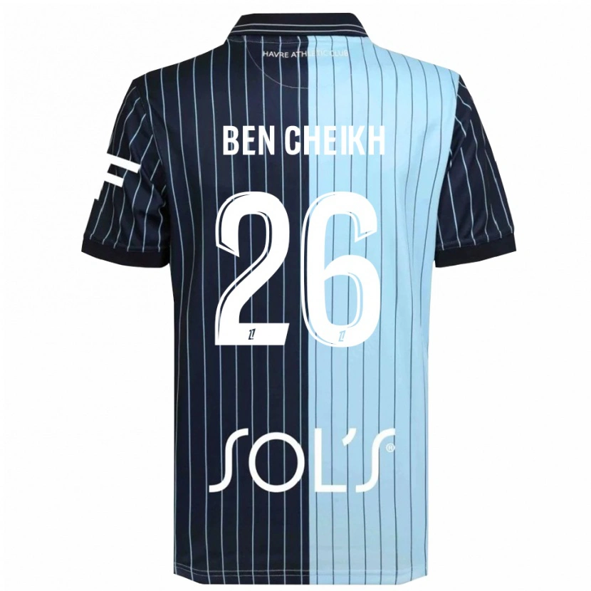 DanxenレディースAyman Ben Cheikh#26紺空色ホームシャツ2025/26ジャージーユニフォーム