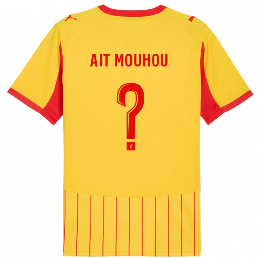 DanxenレディースNassim Ait Mouhou#0黄赤ホームシャツ2025/26ジャージーユニフォーム