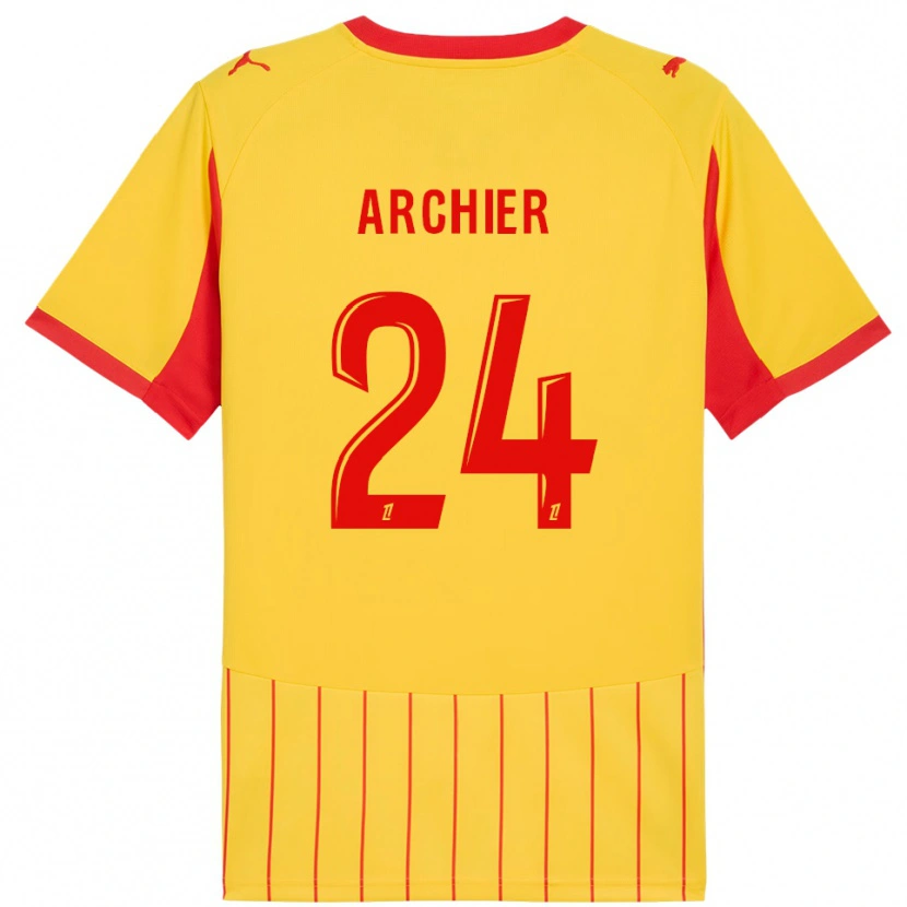 DanxenレディースLouann Archier#24黄赤ホームシャツ2025/26ジャージーユニフォーム